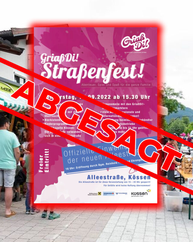 GriaßDi!-Straßenfest 2022 ABGESAGT