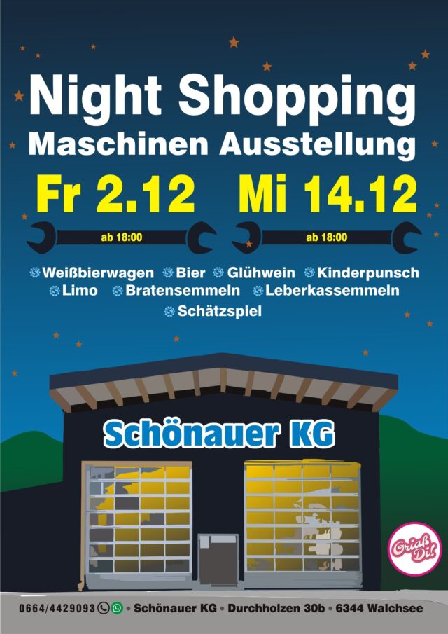 Night Shopping bei Schönauer KG in Walchsee