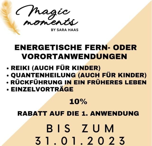 10% Rabatt im Jänner by Magic Moments