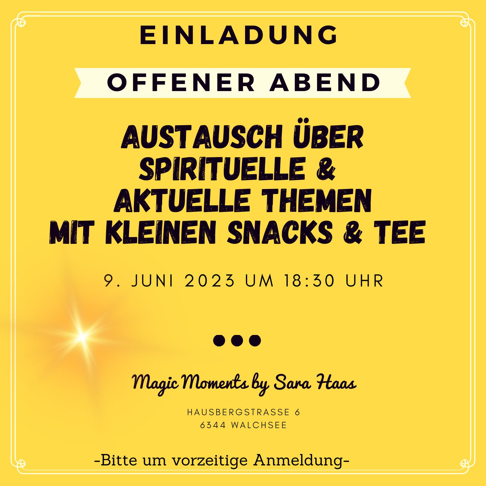 Einladung - offener Abend 09.06.2023