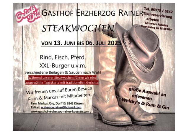 Wimpei: Steakwochen 2025 & Fronleichnam Frühschoppen